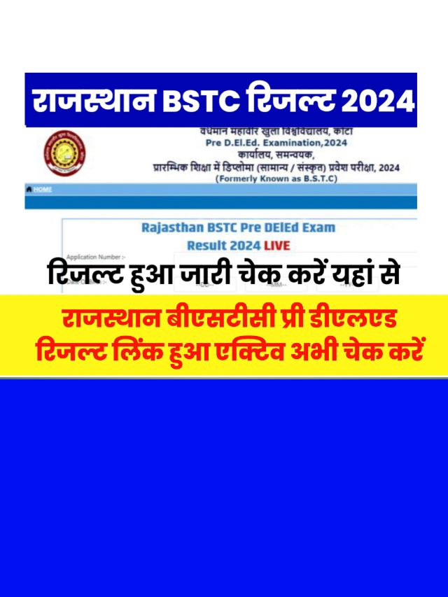 Rajsthan Pre DELED Result 2024 Download Link: अभी डाउनलोड करें