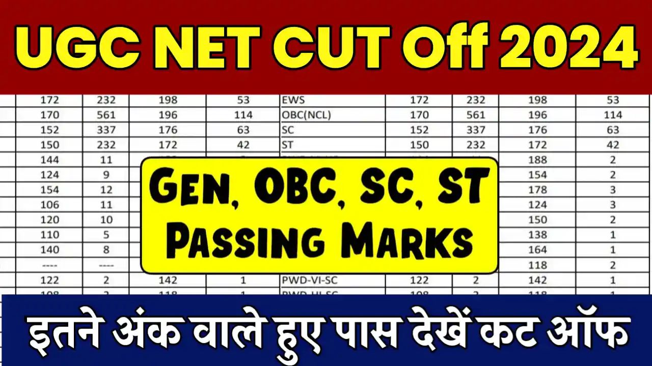 UGC NET Cut Off Category Wise 2024